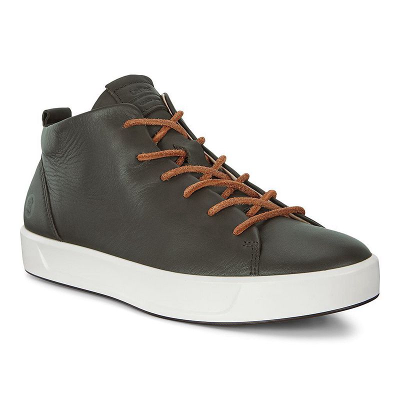 Men Boots Ecco Soft 8 M - Sneaker Boots Green - India IGUBQJ296
